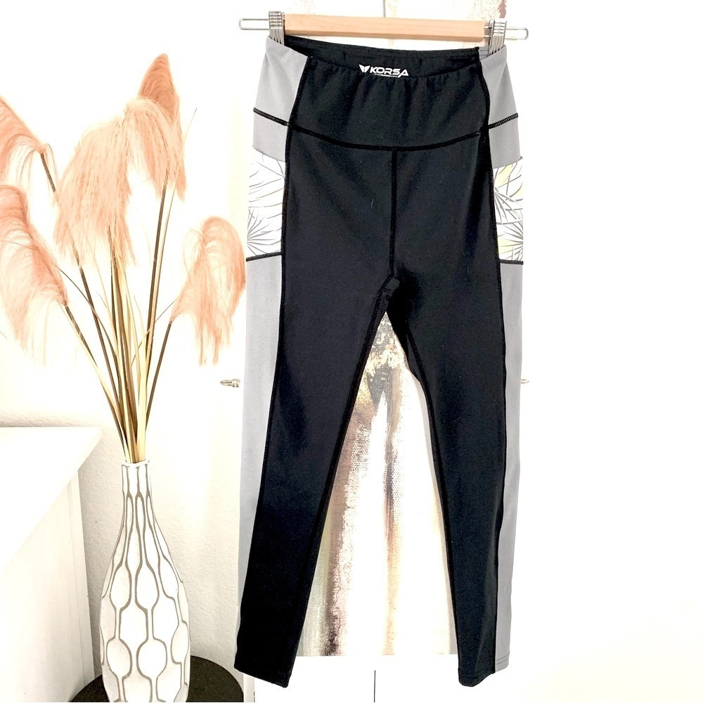 Women's KORSA Road Runner Legend 7/8 Race Tight Black Gray  Size Small
